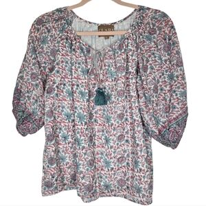 Clara The Label bohemian floral botanical blouse. 
